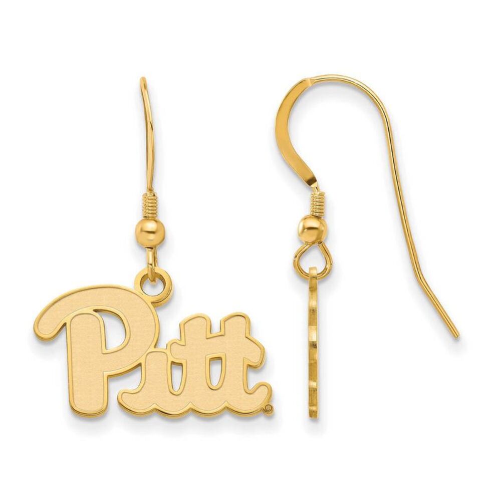 14k Gold Plated Silver University of Pittsburgh Dangle Earrings
